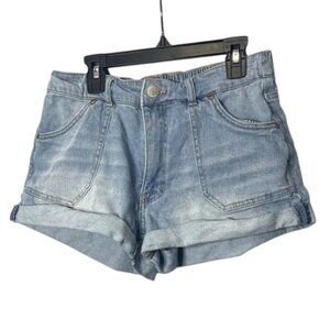 Almost Famous Faded Blue Denim Shorts